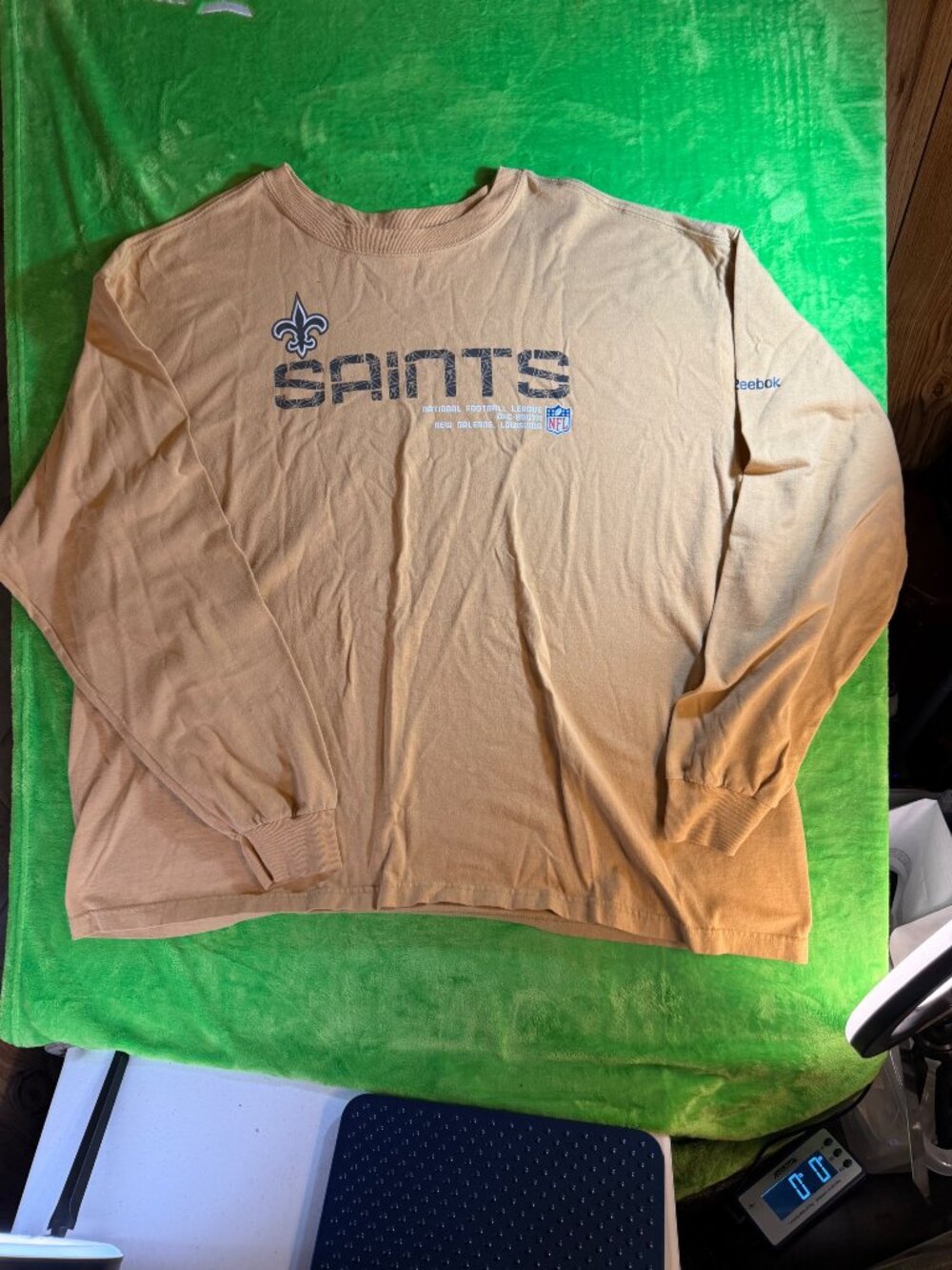 Reebok Saints NFL Long Sleeve Tan 2XL